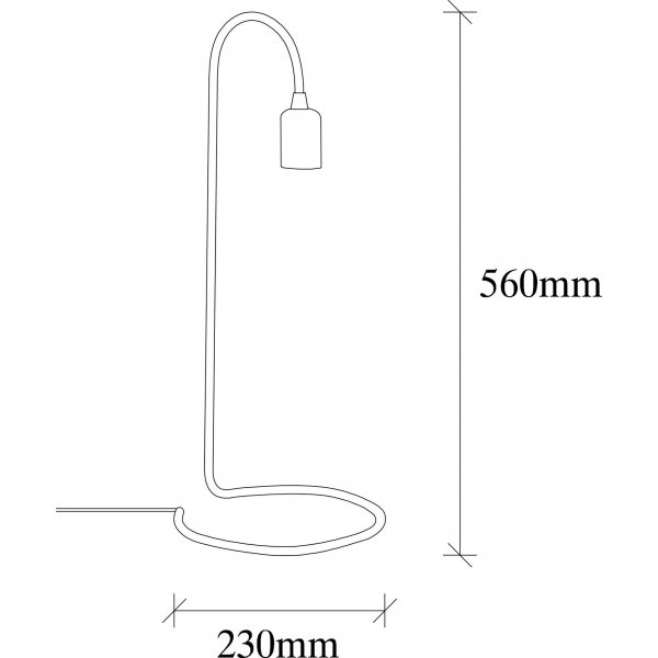 Yllan bordlampe, klar - Svart Yllan bordlampe, klar - Svart