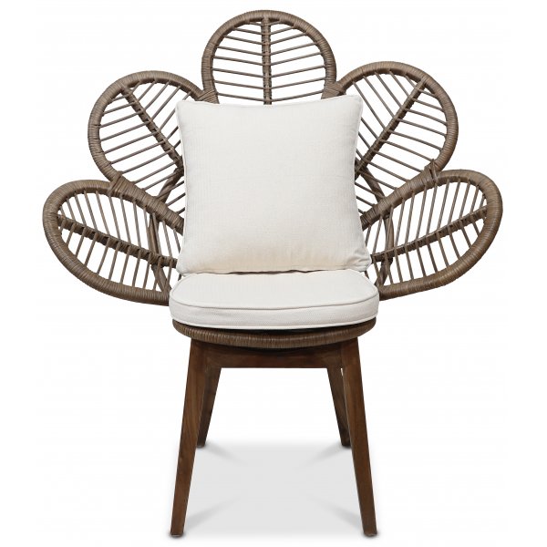 Peacock loungelenestol med pute - Brun + Flekkfjerner for mbler