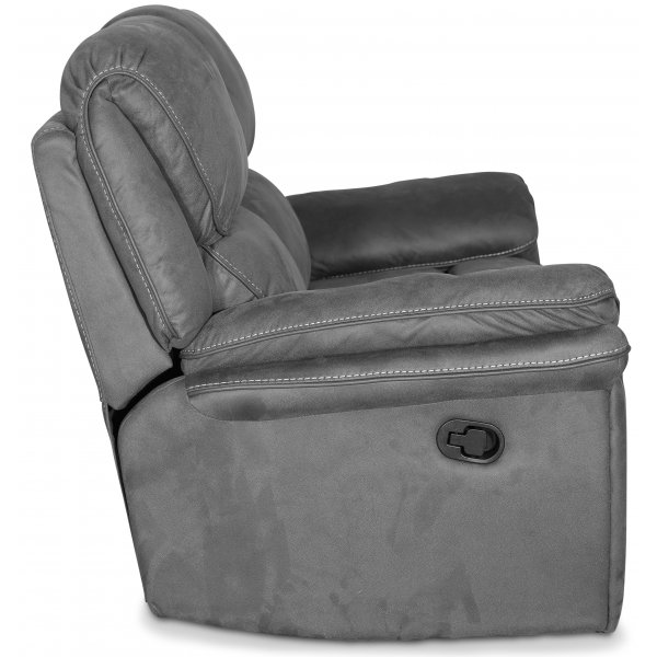 Riverdale recliner-sofa, 2-seter - grå (micorfiber) Riverdale recliner-sofa, 2-seter - grå (micorfiber)