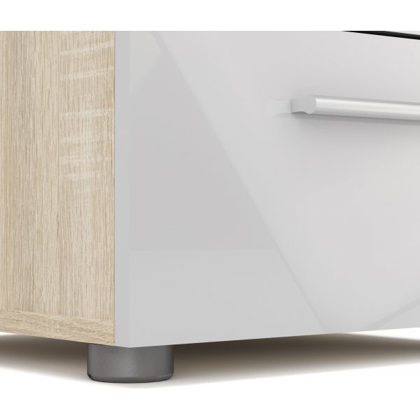 Pepe nattbord - Eik/hvit