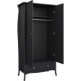 Barokk garderobe med 2 drer - Kaffe
