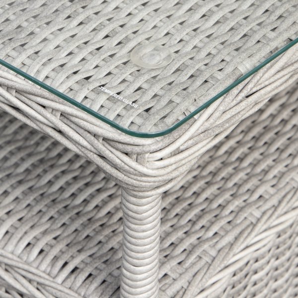 Santiago utemøbelsett (2 sammenleggbare lenestoler, 1 bord) - Grå kunstrotting Santiago utemøbelsett (2 sammenleggbare lenestoler, 1 bord) - Grå kunstrotting