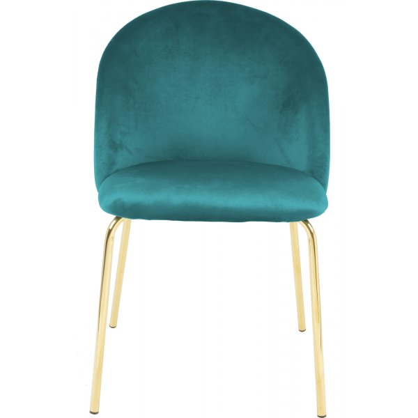 Giovani velvet stol - Antikkgrnn/Messing