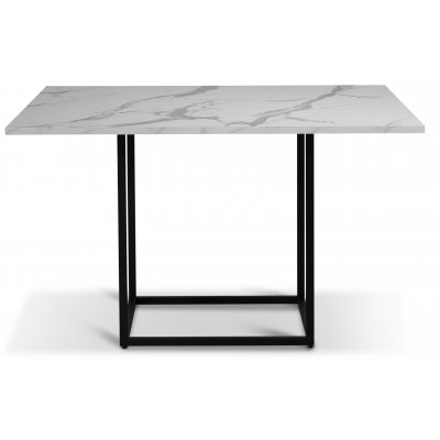Sintorp spisebord, 120 cm - Svart/hvit marmorimitasjon + Flekkfjerner for mbler