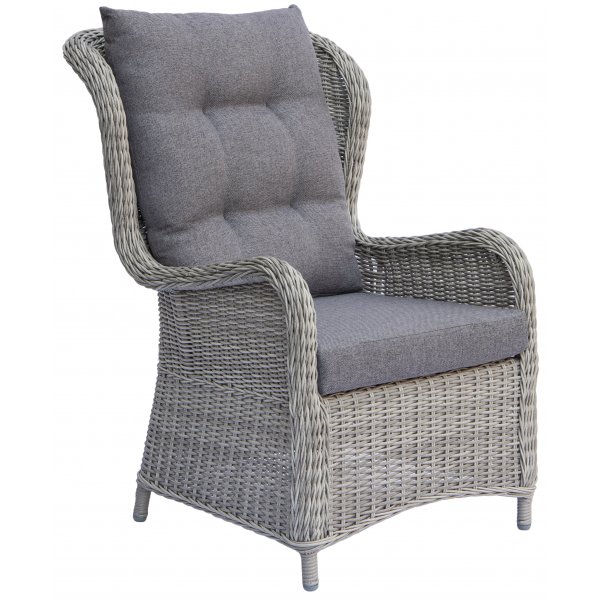 Duvan utembelsett (2 lenstoler, 1 bord) - Gr kunstrotting + Tekstilrens for mbler