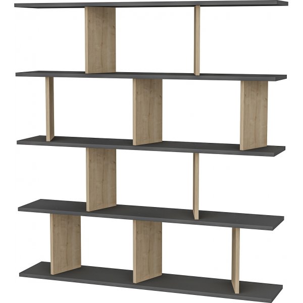 Jorin bokhylle - Antrasitt/eik Jorin bokhylle - Antrasitt/eik