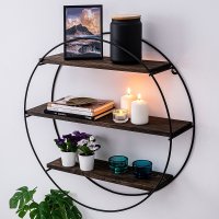 Tulipan vegghylle - Svart/valnøtt Tulipan vegghylle - Svart/valnøtt