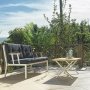 Lotus 2-seters utesofa - Hvit/antrasitt