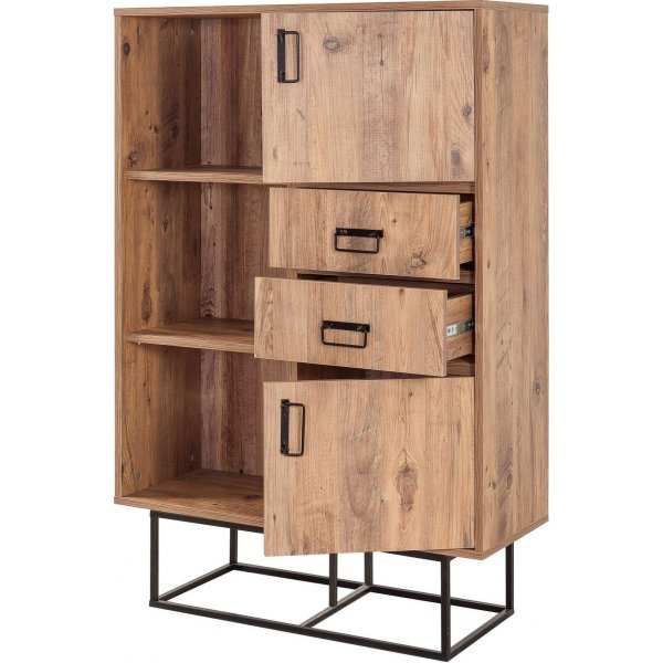 Quantum Taxon bokhylle - Furu/svart