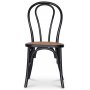 Omni spisegruppe, rundt spisebord 130 cm inkludert 4 stk. svarte Tony stoler i byd tre - Whitewash
