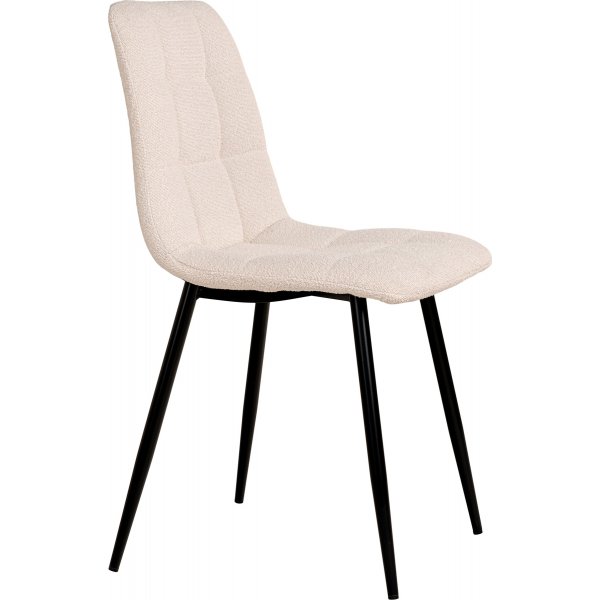 Middelfart spisestol Hvit boucle Middelfart spisestol Hvit boucle