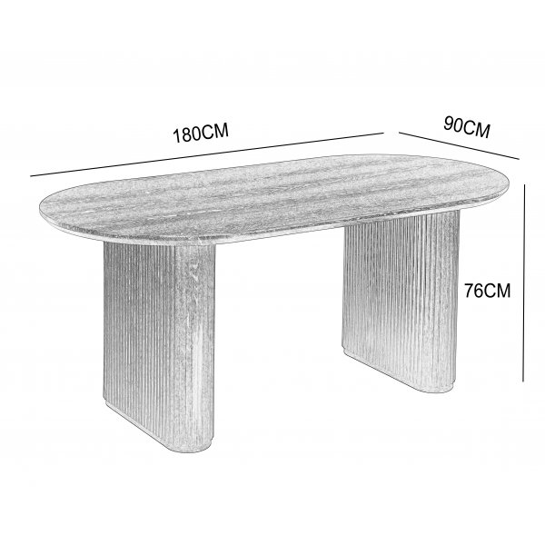 Callum spisebord 180x90 cm - Svartbeiset eik Callum spisebord 180x90 cm - Svartbeiset eik