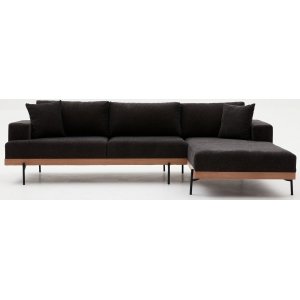 Liva divan sofa hyre - Antrasitt/kobber