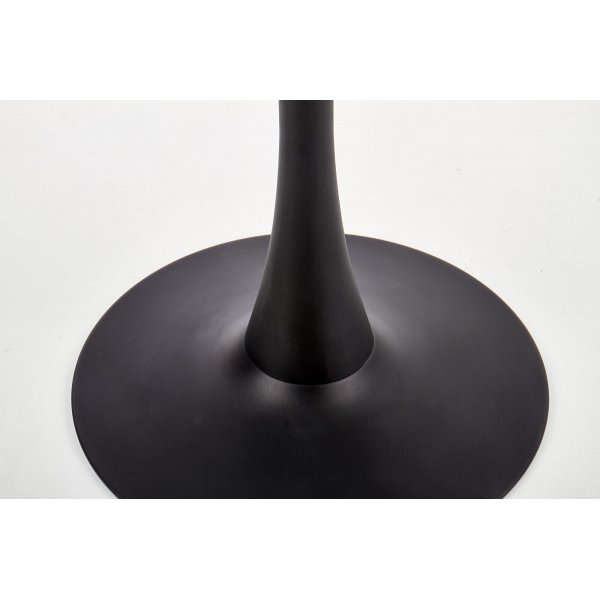 Marco spisebord 90 cm - Hvit marmor/sort