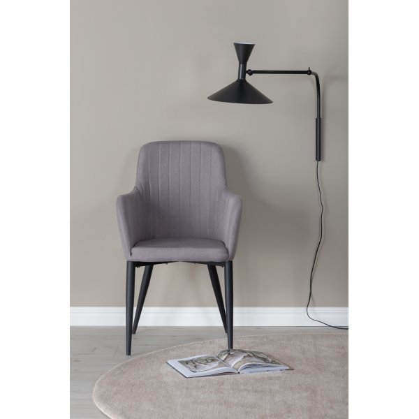 Paolo karmstol - Grå/svart Paolo karmstol - Grå/svart