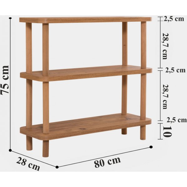 Step bokhylle - Furu Step bokhylle - Furu