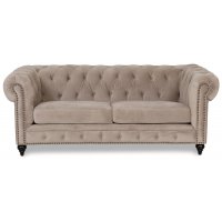 Chesterfield Montgomery 2-seters sofa - Beige fløyel Chesterfield Montgomery 2-seters sofa - Beige fløyel
