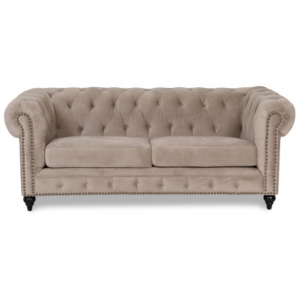 Chesterfield Montgomery 2-seters sofa - Beige flyel