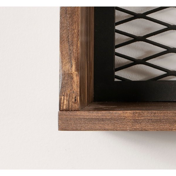 Buster vegghylle - Valnøtt/svart Buster vegghylle - Valnøtt/svart