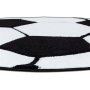 Barneteppe Brigid fotball - Sort/Hvit - Rundt 120 cm
