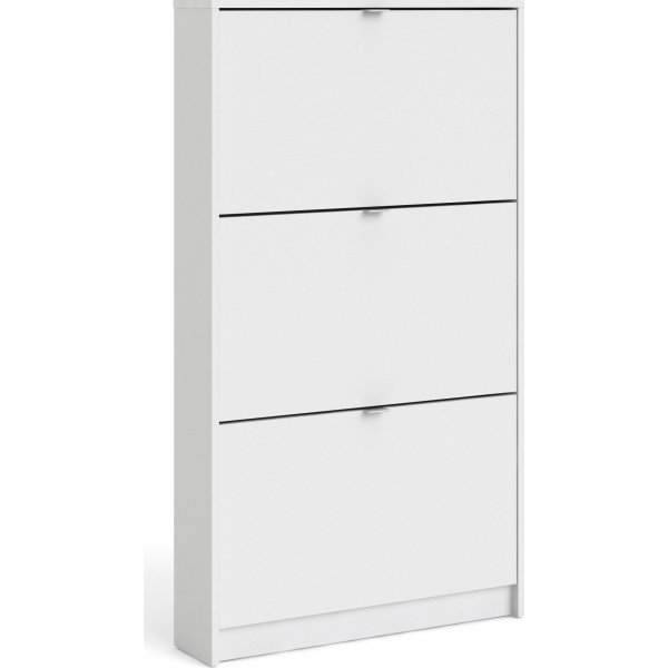 Sko skoskap med 3 rom - Hvit