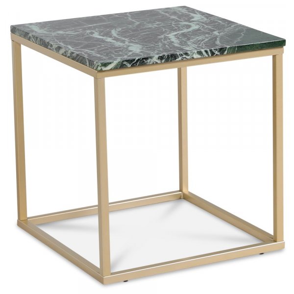 Accent stuebord 50 - Grønn marmor / Matt messing Accent stuebord 50 - Grønn marmor / Matt messing