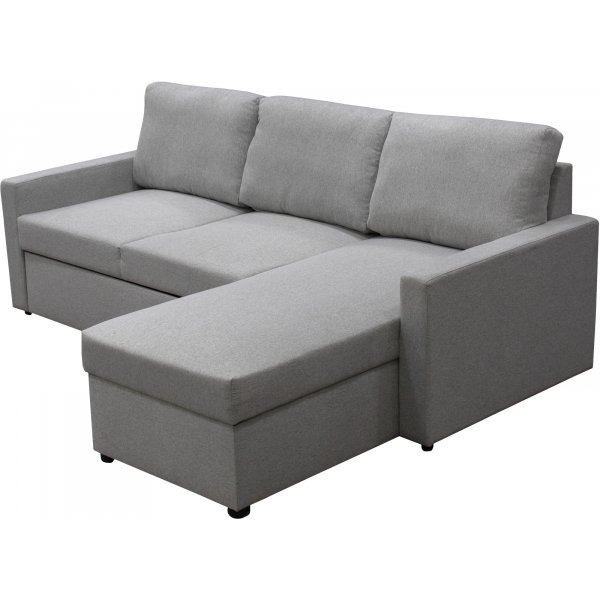 Dream divansofa med sengefunksjon og oppbevaring - lys gr