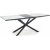 Emilie spisebord 160-200 cm - Hvit marmor/svart