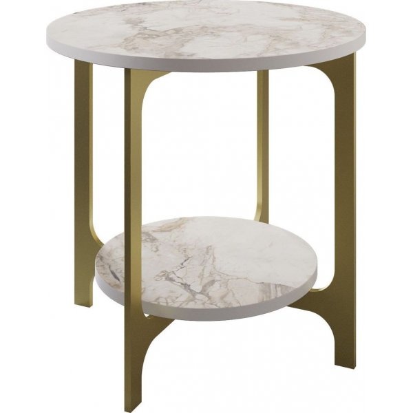 Versy sidebord - Gull/hvit marmor Versy sidebord - Gull/hvit marmor