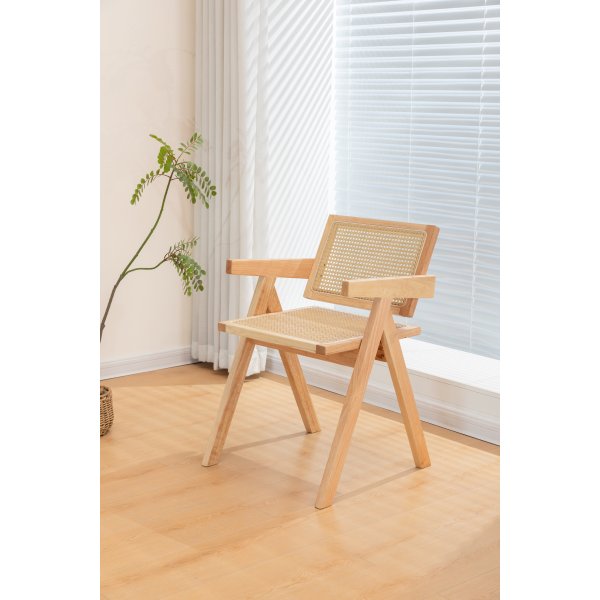 Anna lenestol - Natur med rotting i sete og rygg Anna lenestol - Natur med rotting i sete og rygg