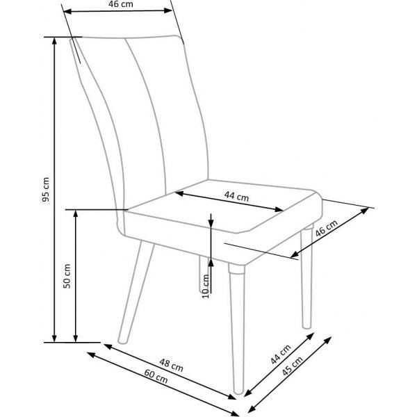 Shad spisestol - Mrkegr