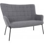 Glasgow 2-seters sofa - Gr / svart