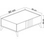 Zlato salongbord 90 x 39 cm - Antrasitt/sort/krom