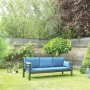 Kappis 3-seters utesofa - Svart/bl