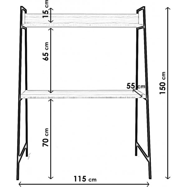 Samara skrivebord 115x55 cm - Valn�tt