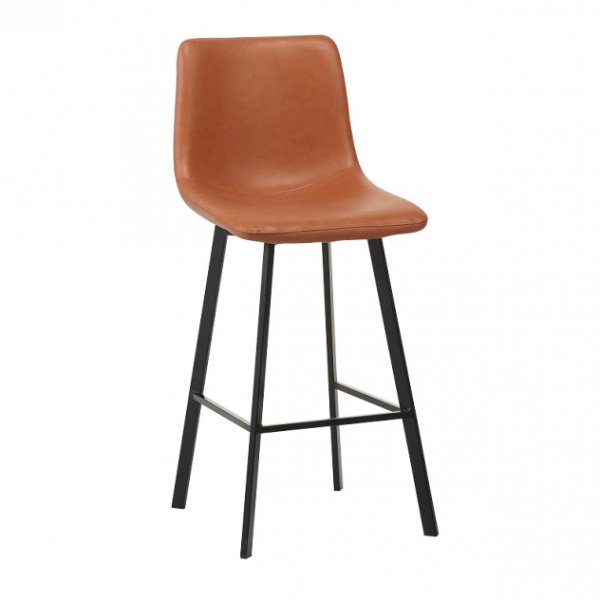 Oregon barstol - Brun PU/svart