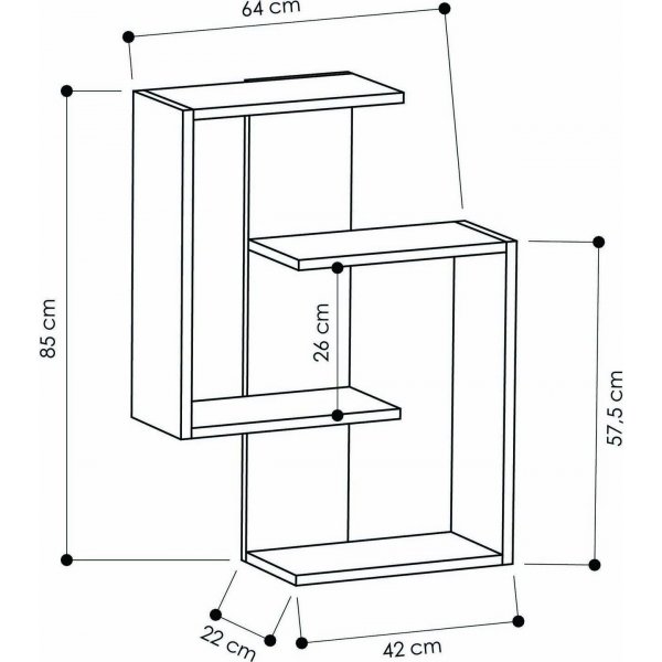 Paranoid vegghylle - Antrasitt/mørk eik Paranoid vegghylle - Antrasitt/mørk eik