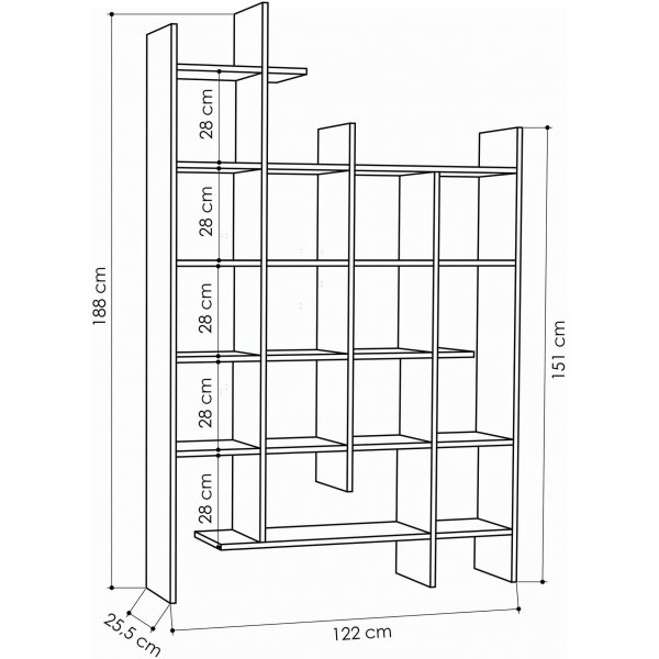 Manco bokhylle - Sandstein Manco bokhylle - Sandstein