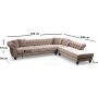Bogart hjrnesofa  beige