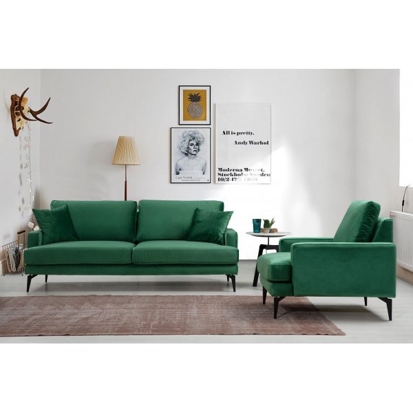 Papira 3-seters sofa - Grønn Papira 3-seters sofa - Grønn