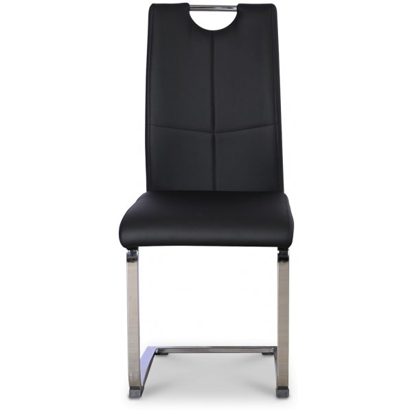 Opal stol - Sort PU / Krom Opal stol - Sort PU / Krom