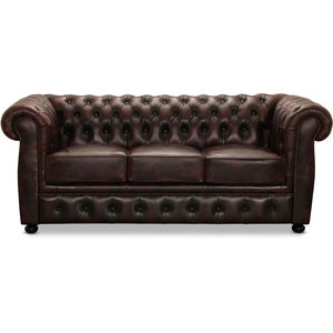 Dublin 3-seter sofa - Okseblod skinn