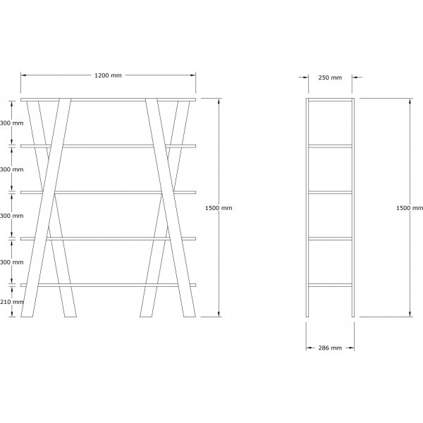 Conde bokhylle - Hvit Conde bokhylle - Hvit