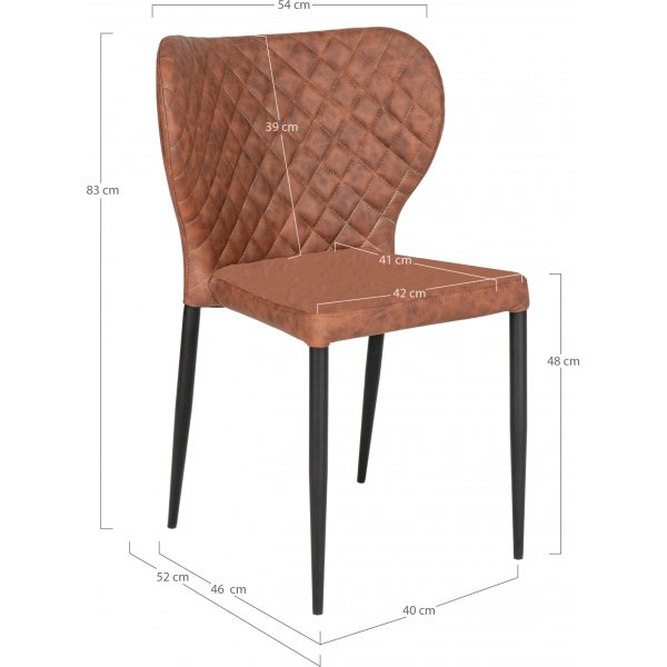 Pisa spisestuestol - Brun