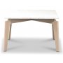 Terrazzo sofabord 75x75cm - Bianco Terrazzo & underdel hvitvasket eik
