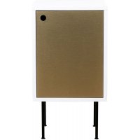 Volume nattbord - Hvit / messing Volume nattbord - Hvit / messing