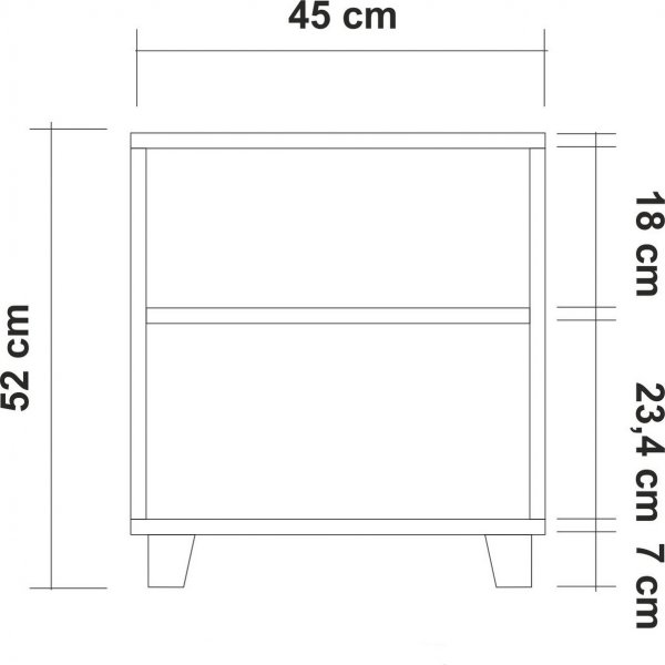 Leva Colorblock nattbord - Furu Leva Colorblock nattbord - Furu