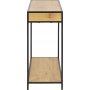 Seaford konsollbord med skuffer 100 x 35 cm - Eik/svart