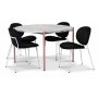 Asp spisebord 120cm - Lys marmor/rosa