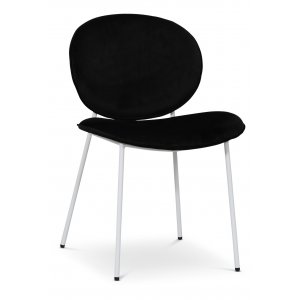 Rondo stol - Svart (Fløyel) / Hvit + Flekkfjerner for møbler